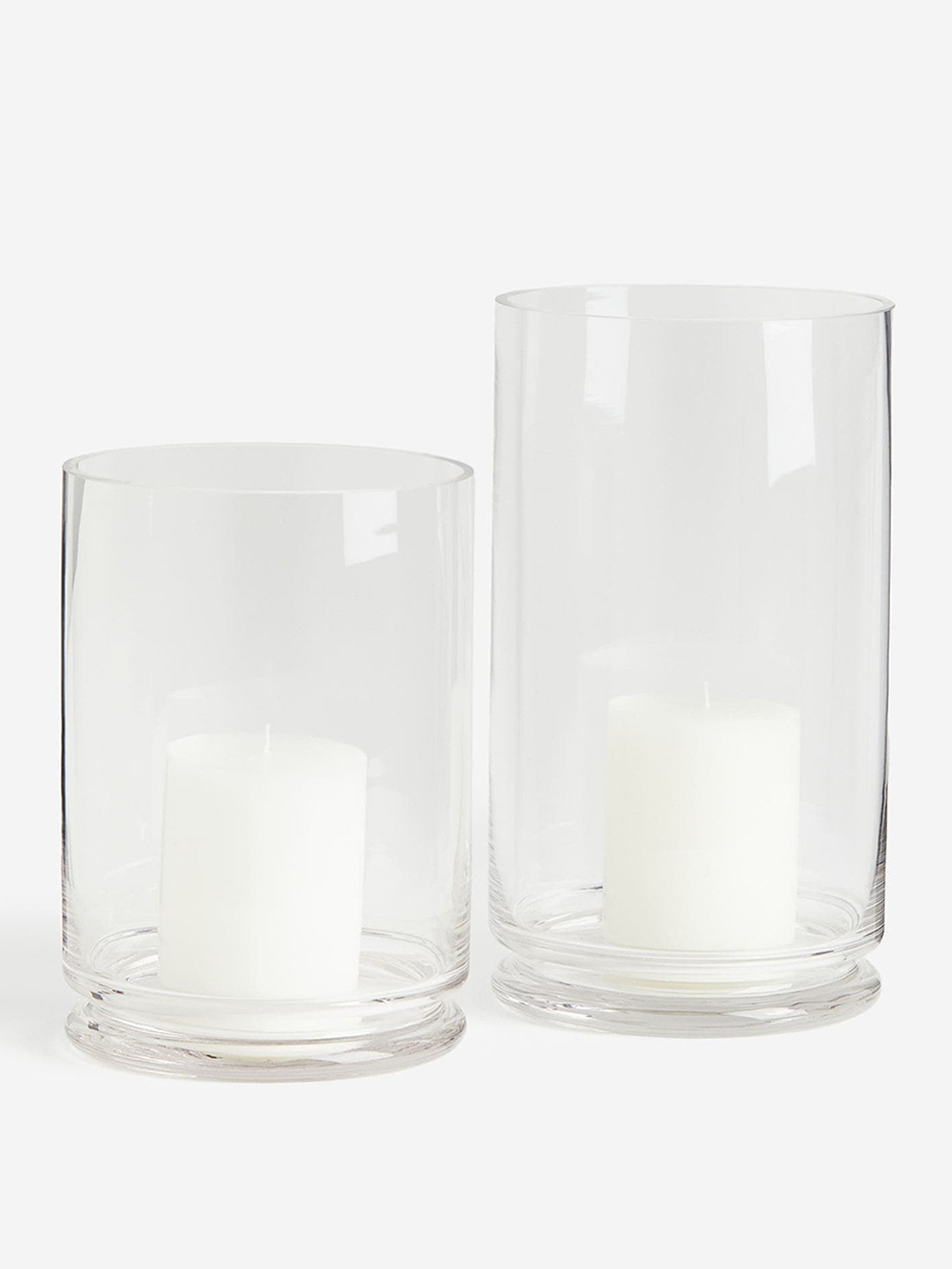 

H&M Transparent Large Glass Candle Lantern