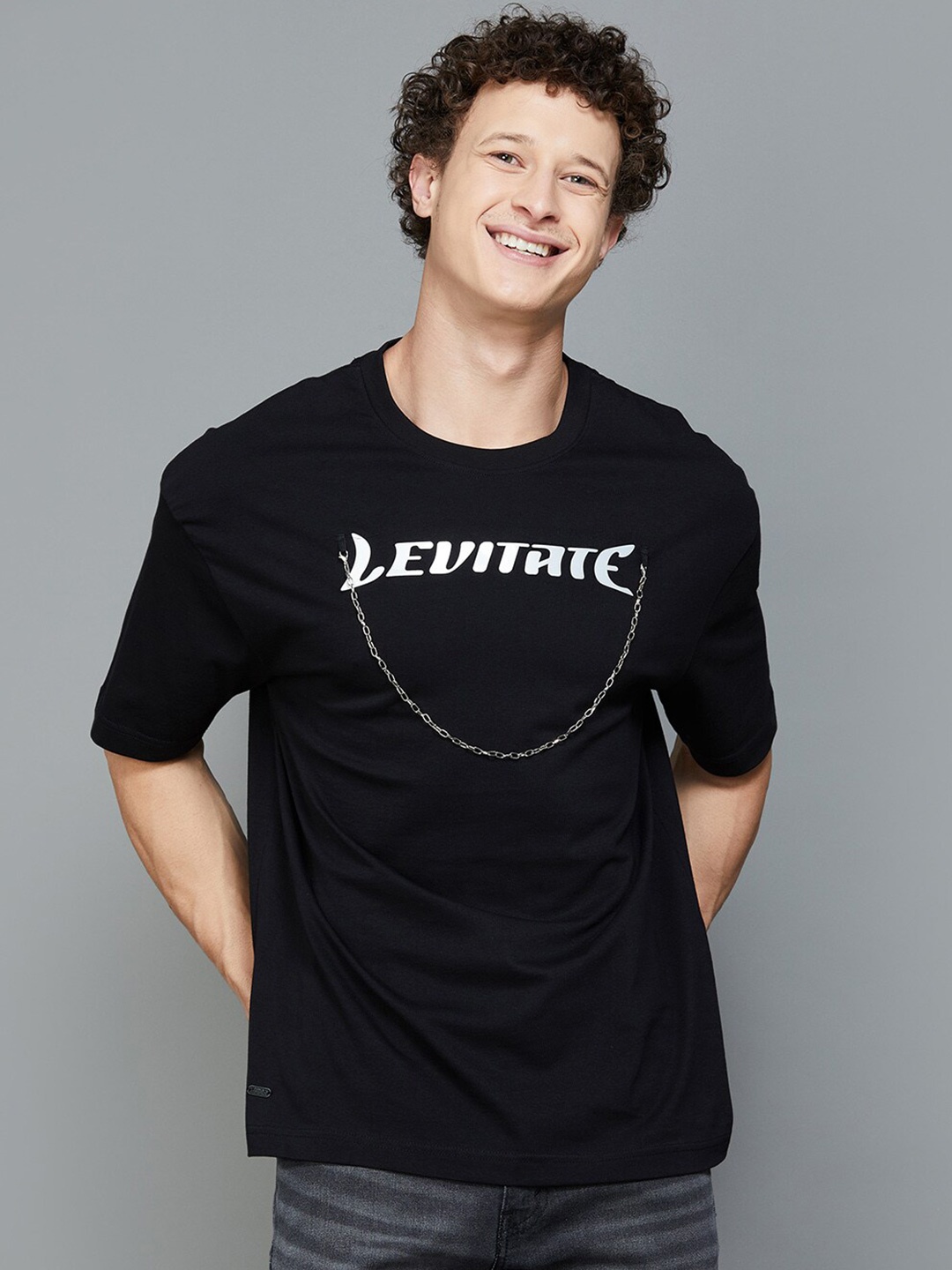 

Forca by Lifestyle Men Typography Pockets Slim Fit T-shirt, Black
