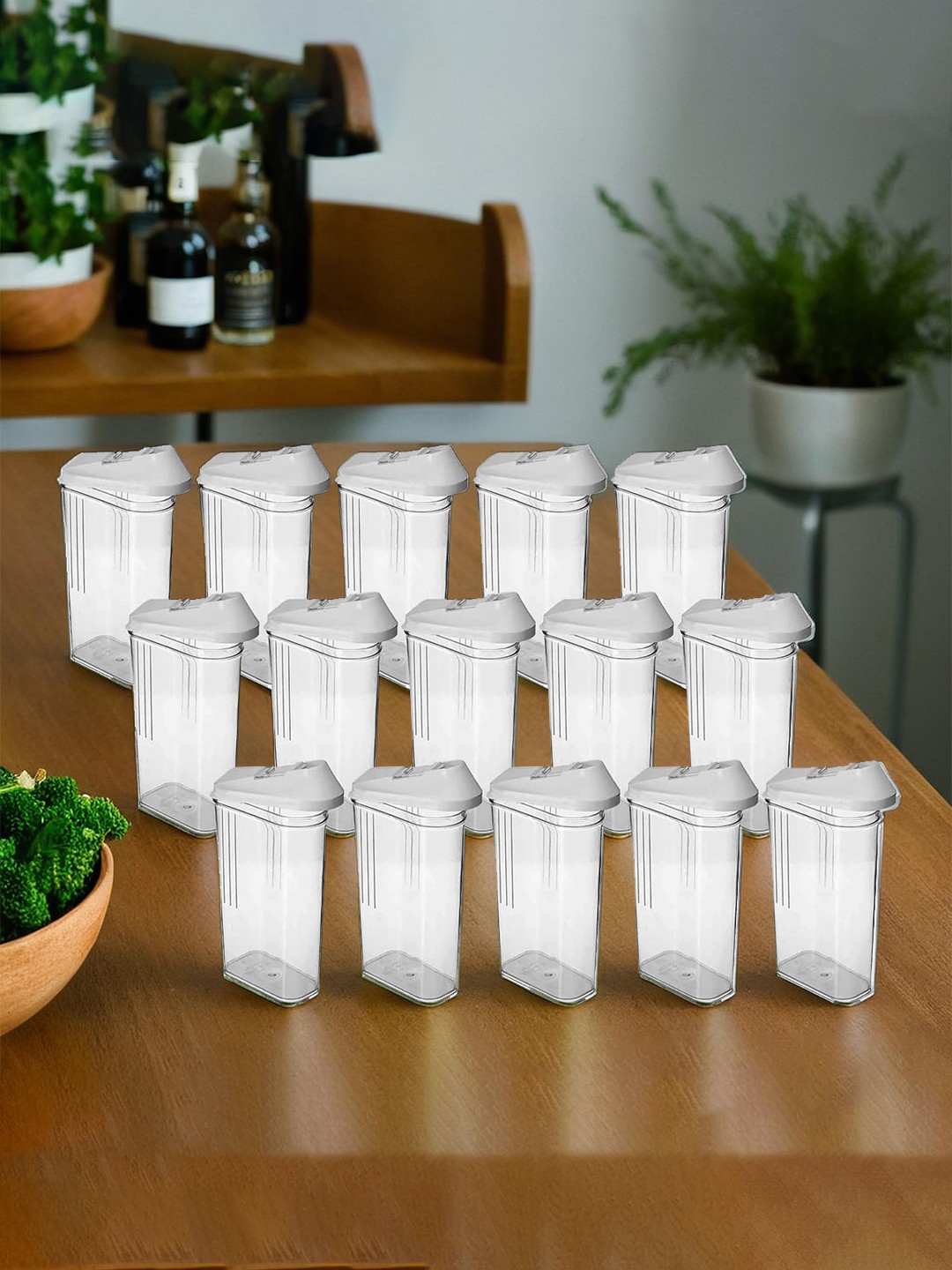 

Kuber Industries 15 Pieces Transparent Dishwasher Safe Food Container