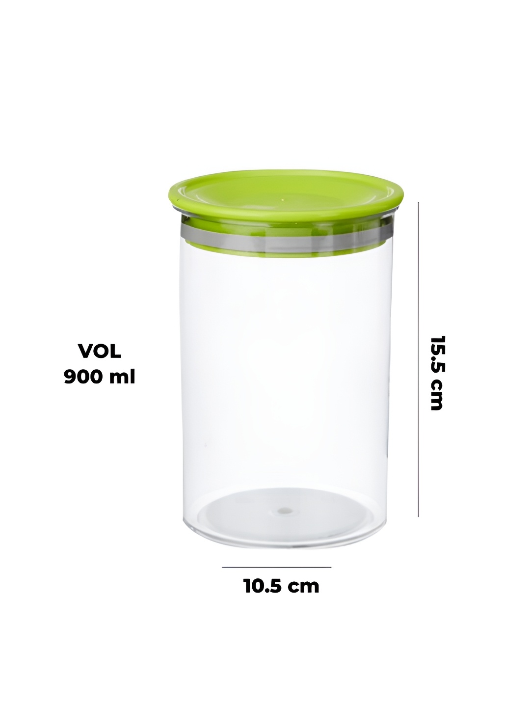 

Kuber Industries Transparent & Green 6 Pieces Food Container
