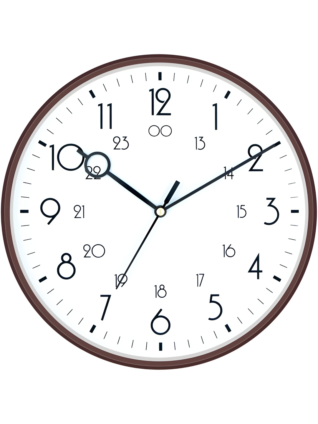 

masstone Brown & White Contemporary Wall Clock