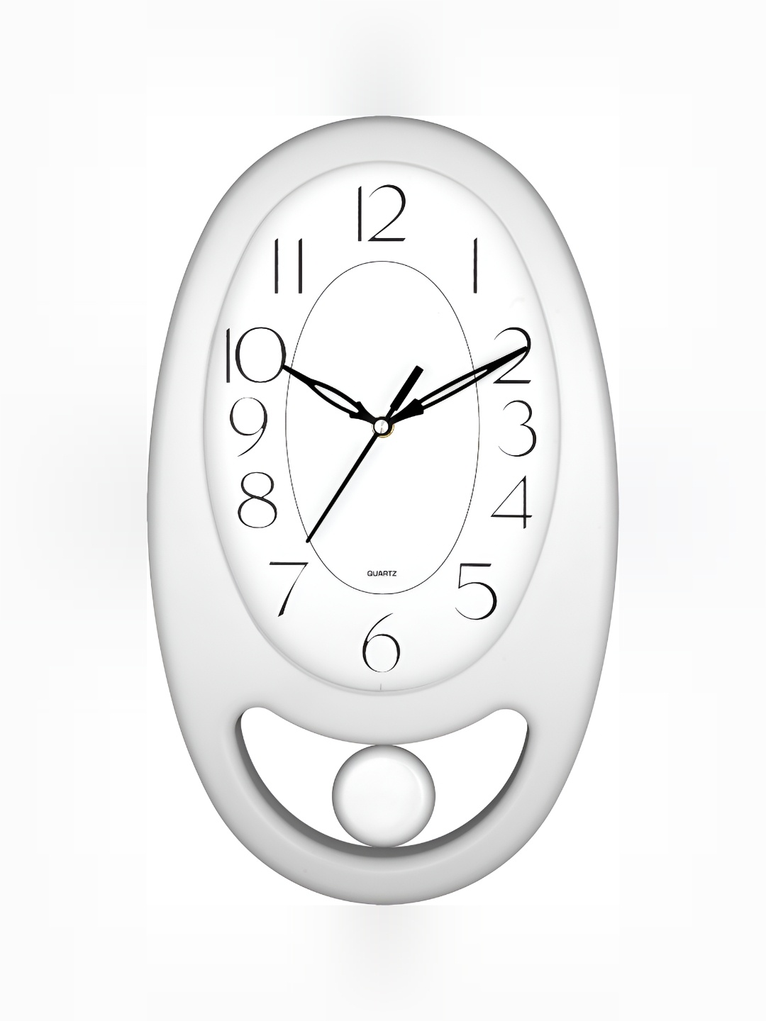 

masstone White & White Contemporary Wall Clock
