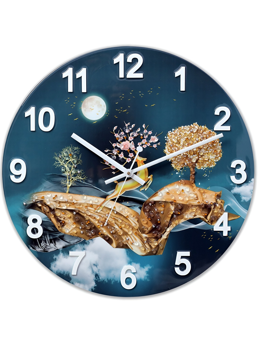 

masstone Blue & Multicoloured Contemporary Wall Clock