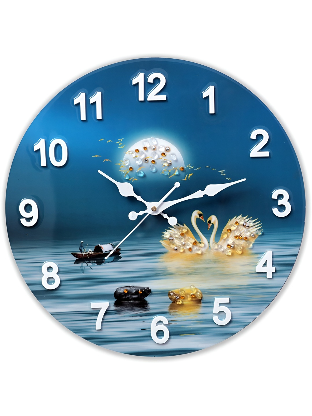 

masstone Blue & Multicoloured Contemporary Wall Clock