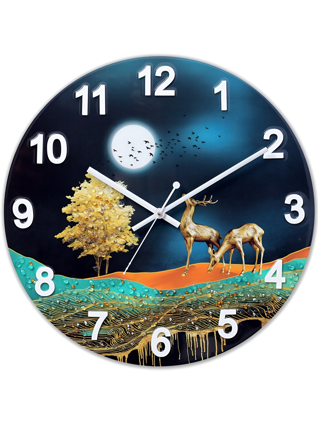 

masstone Multicoloured & Multicoloured Contemporary Wall Clock, Multi