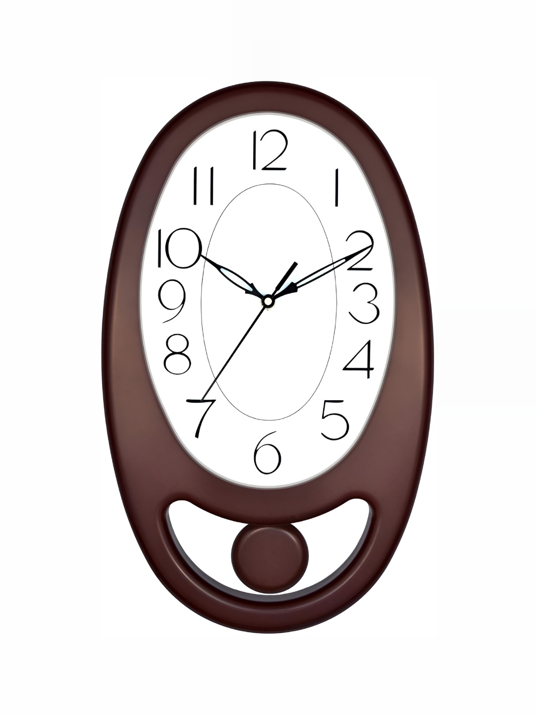 

masstone Brown & White Contemporary Wall Clock