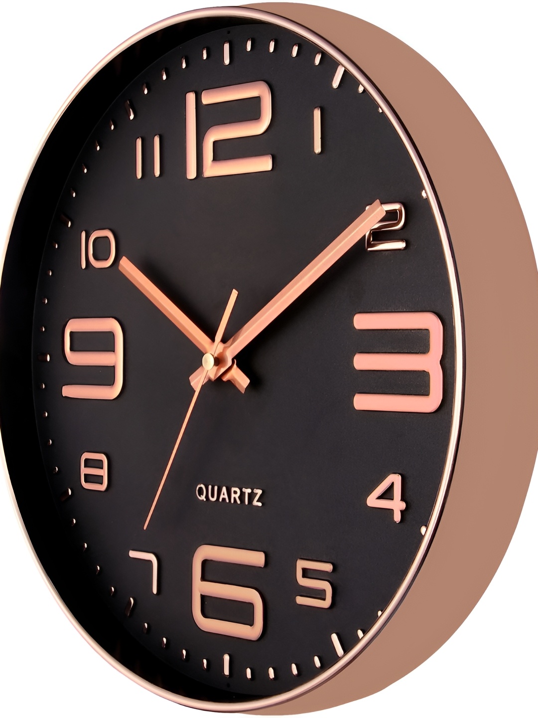 

masstone Peach-Coloured & Black Contemporary Wall Clock