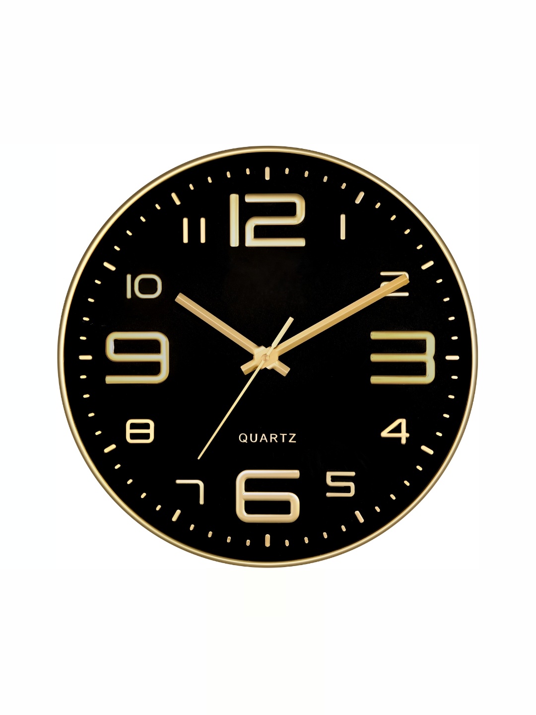 

masstone Gold-Toned & Black Contemporary Wall Clock