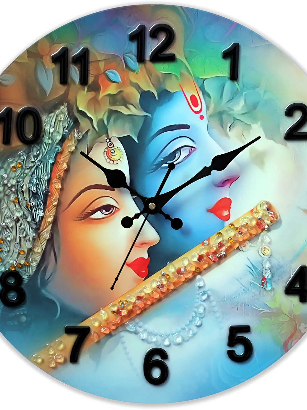 

masstone Green & Multicoloured Contemporary Wall Clock