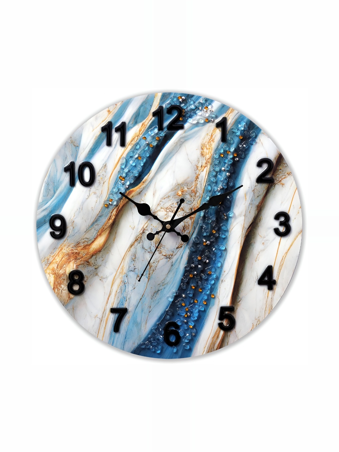 

masstone Blue & Multicoloured Contemporary Wall Clock