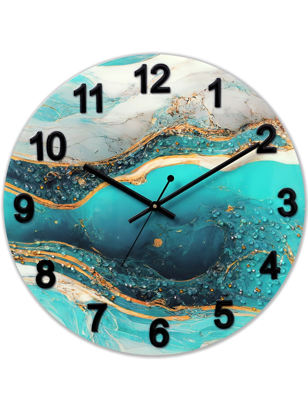 

masstone Green & Multicoloured Contemporary Wall Clock