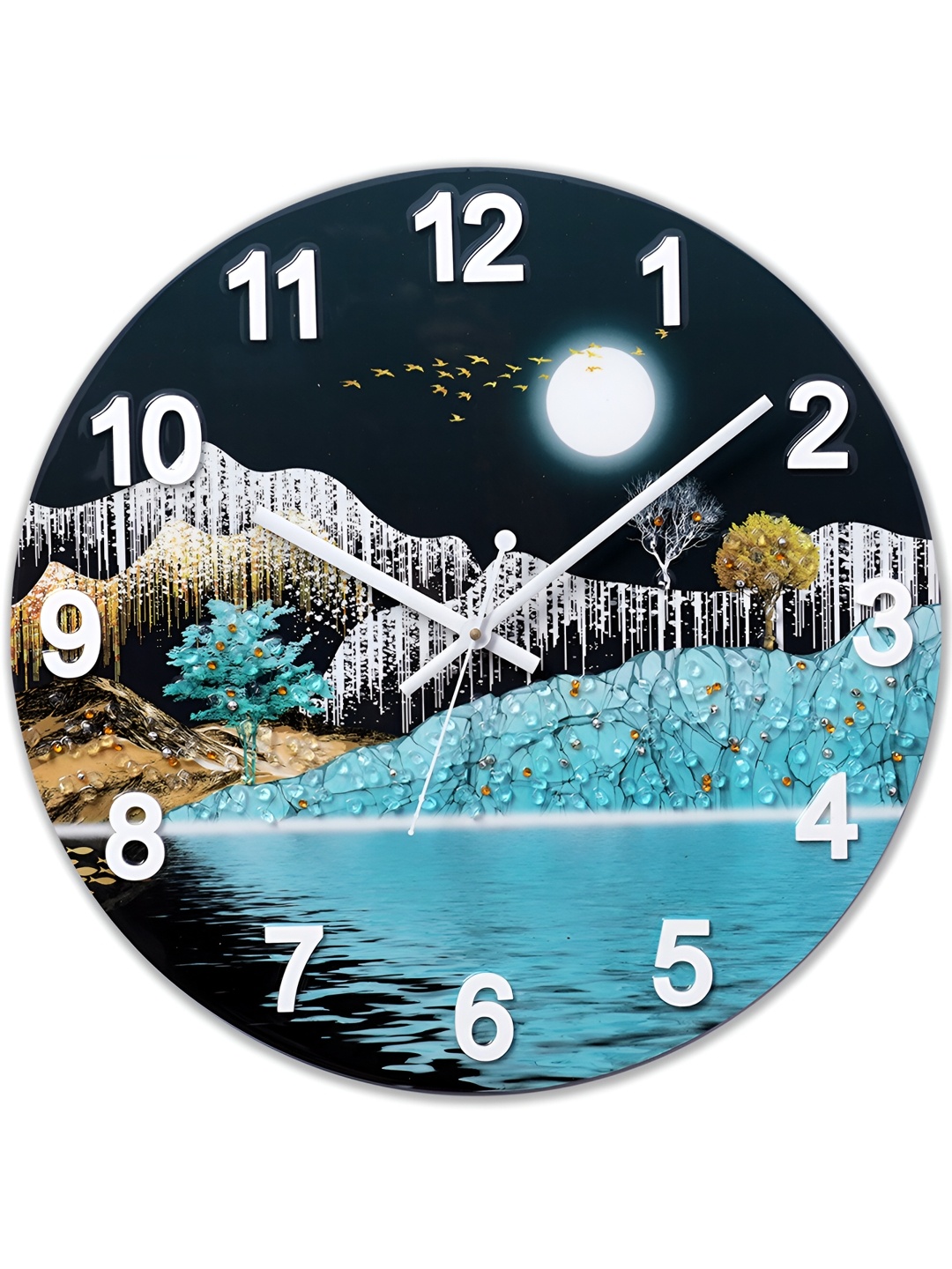 

masstone Blue & Multicoloured Contemporary Wall Clock