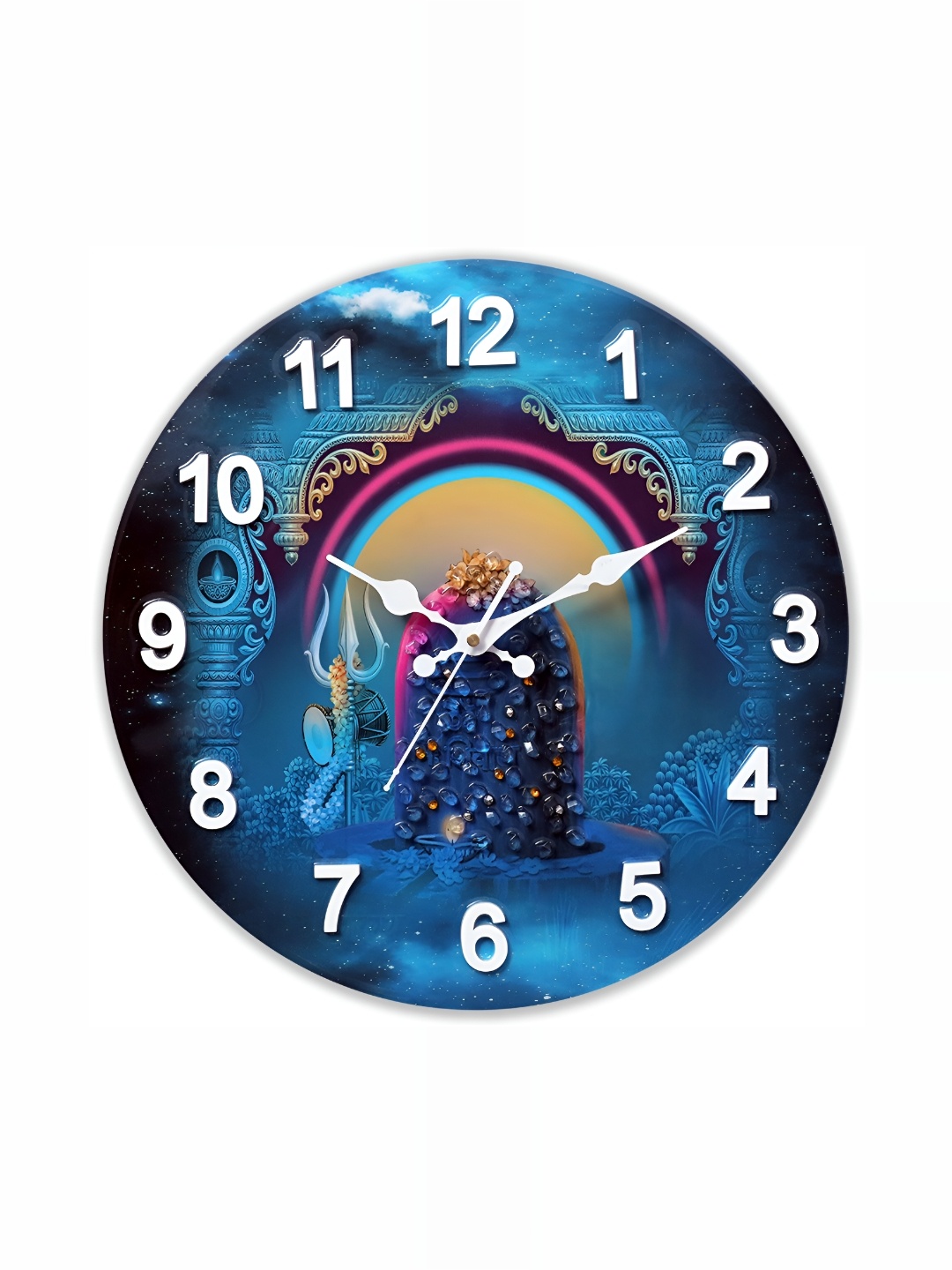 

masstone Blue & Multicoloured Contemporary Wall Clock