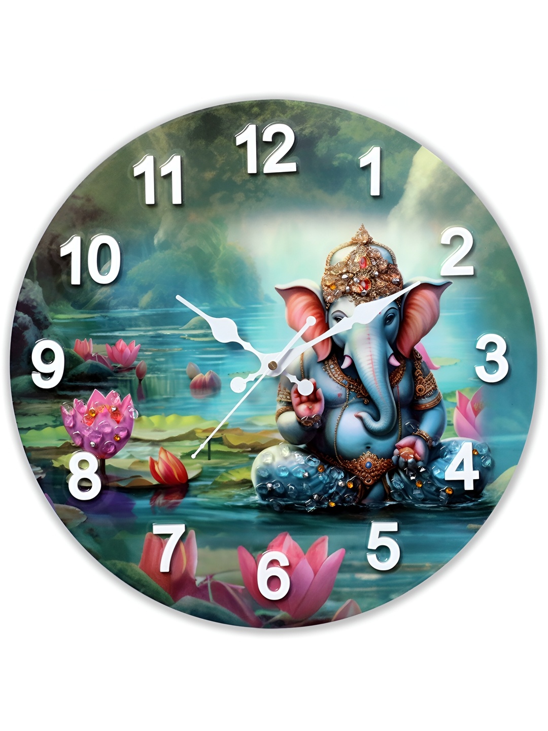 

masstone Green & Multicoloured Contemporary Wall Clock