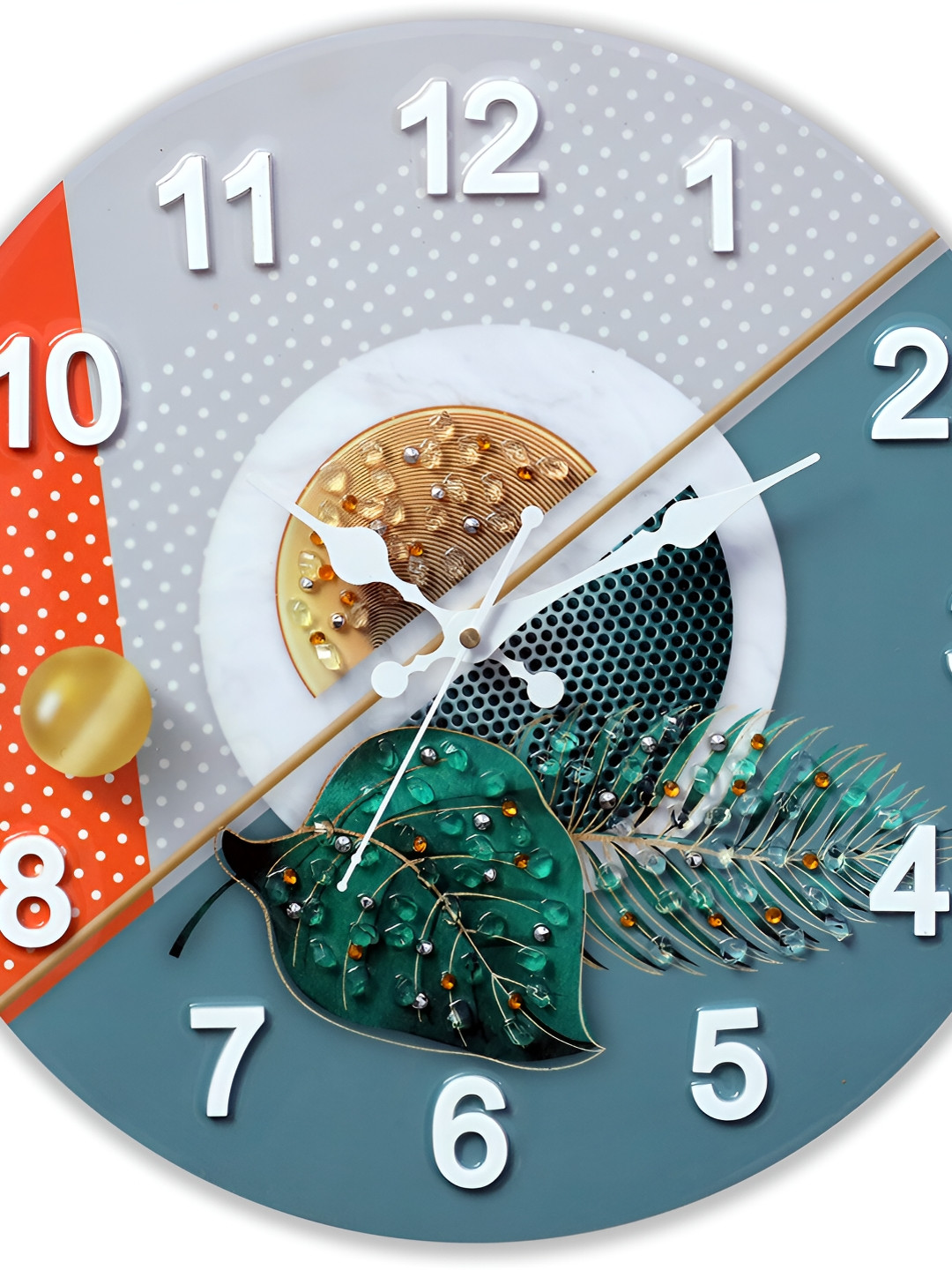 

masstone Multicoloured & Multicoloured Contemporary Wall Clock, Multi