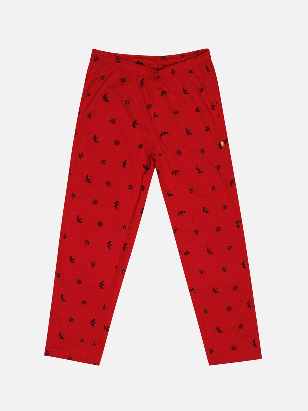 

Bodycare Boys Conversational Printed Cotton Mid Rise Track Pant, Red