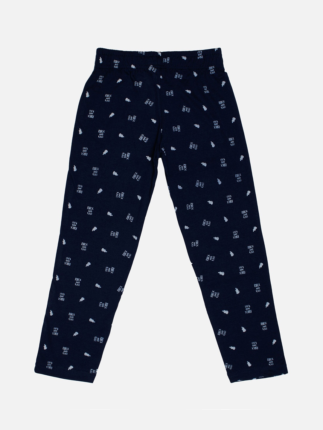 

Bodycare Boys Printed Cotton Mid Rise Track Pants, Navy blue