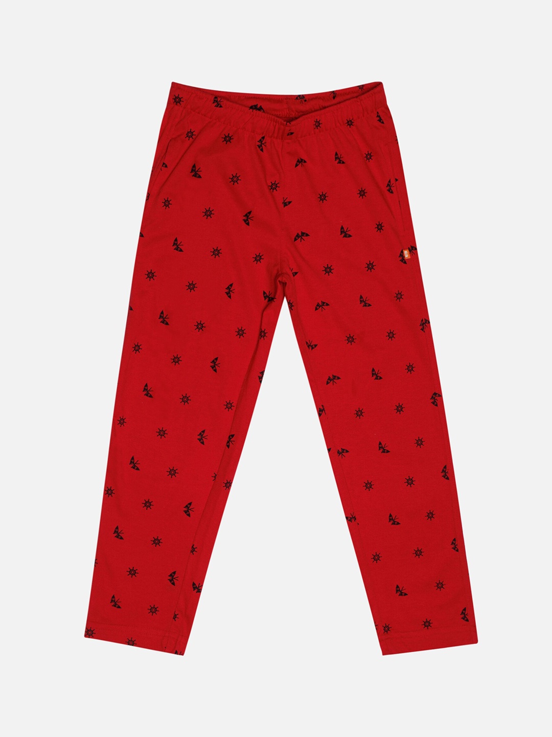 

Bodycare Boys Printed Cotton Track Pants, Red