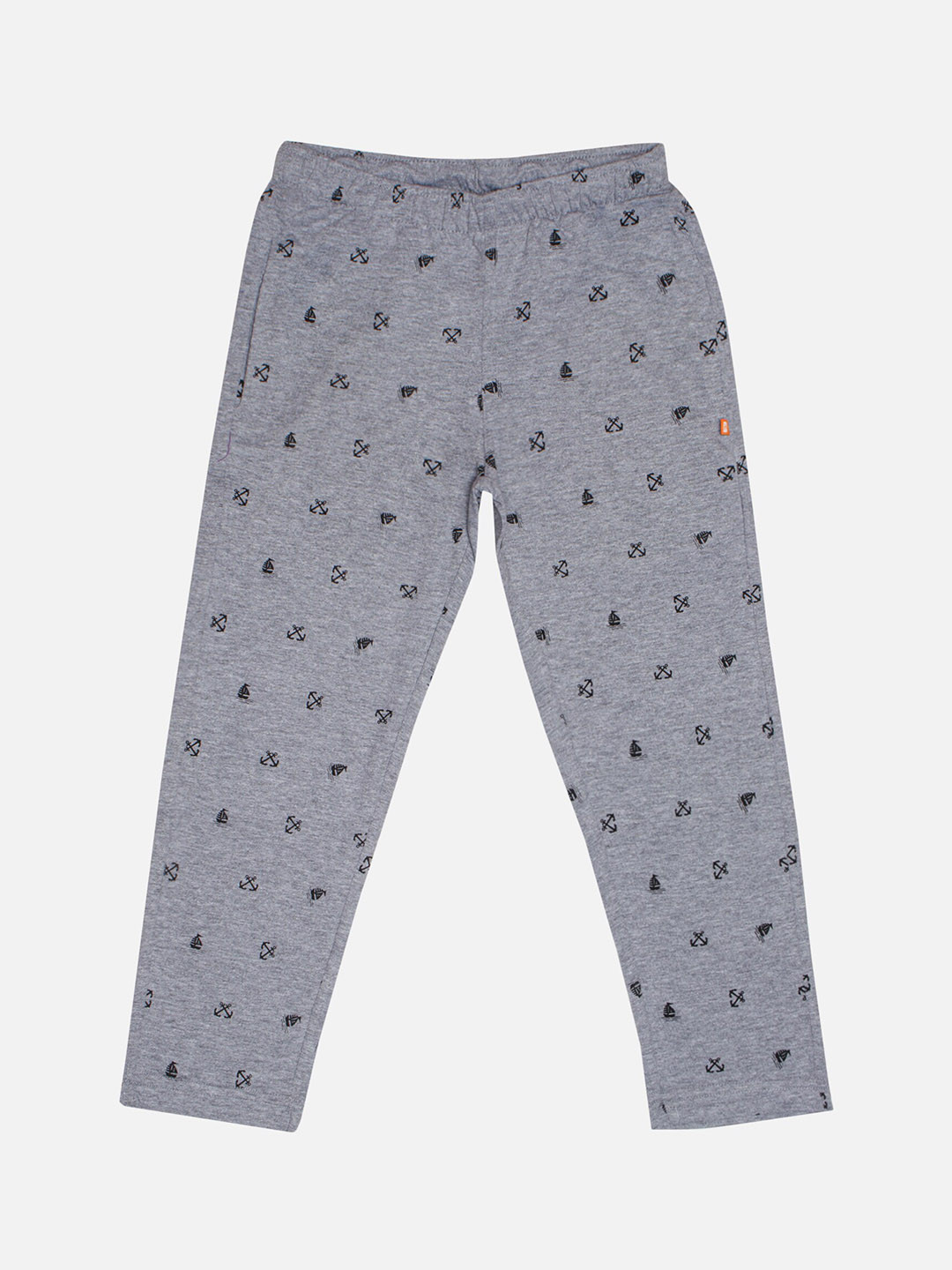 

Bodycare Boys Conversational Printed Cotton Track Pant, Grey melange