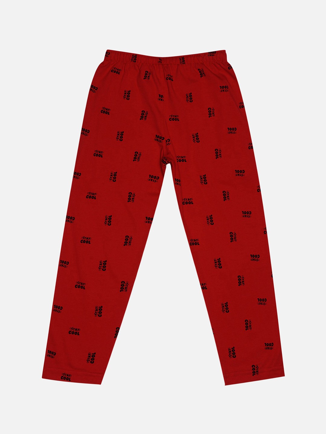

Bodycare Boys Printed Cotton Mid Rise Track Pants, Red