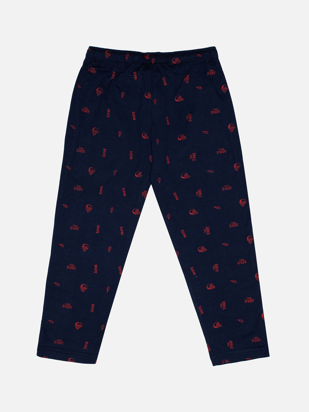 

Bodycare Boys Conversational Printed Mid-Rise Cotton Track Pants, Navy blue