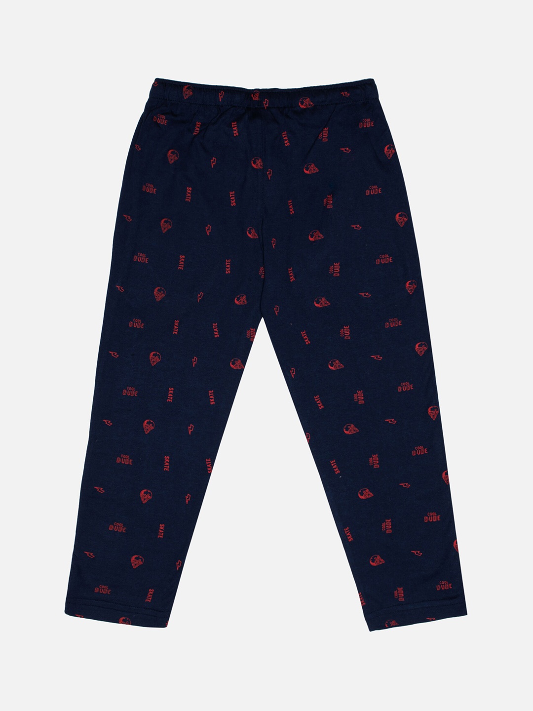 

Bodycare Boys Printed Cotton Mid-Rise Track Pants, Navy blue