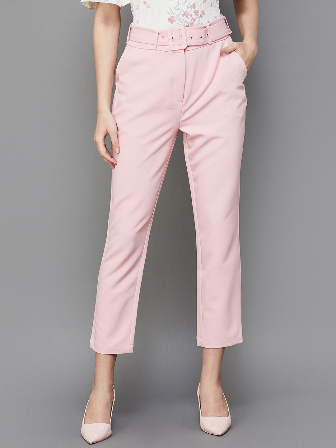 

CODE by Lifestyle Women Pleated Trousers, Peach