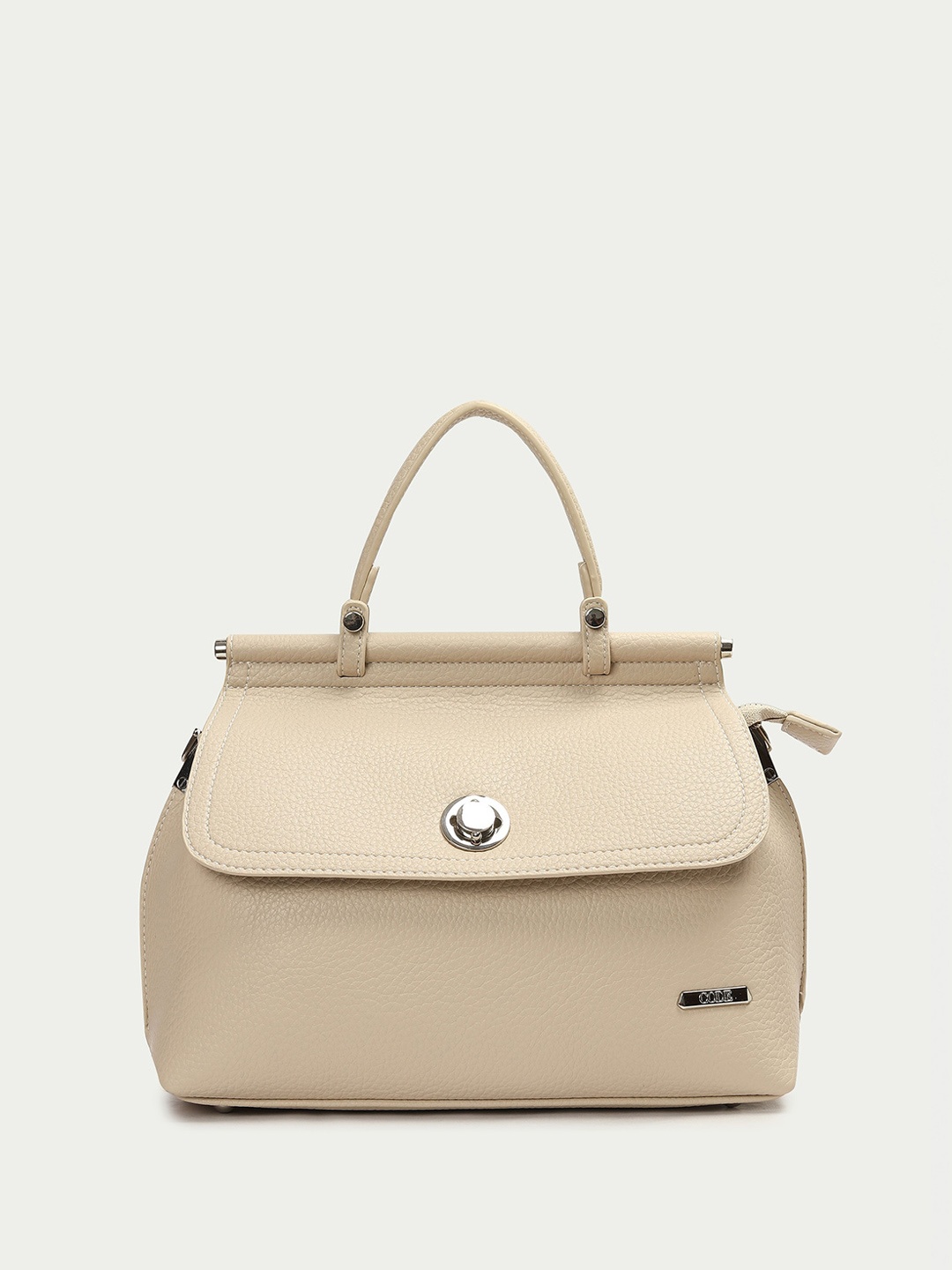 

CODE by Lifestyle Structured Satchel Handbag, Beige