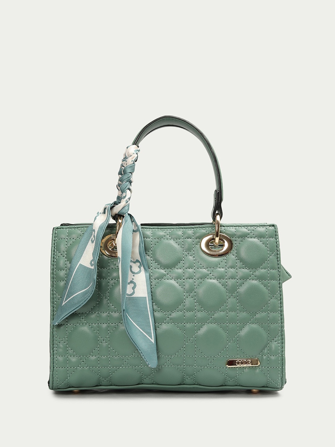 

CODE by Lifestyle PU Structured Handheld Bag with Quilted, Green