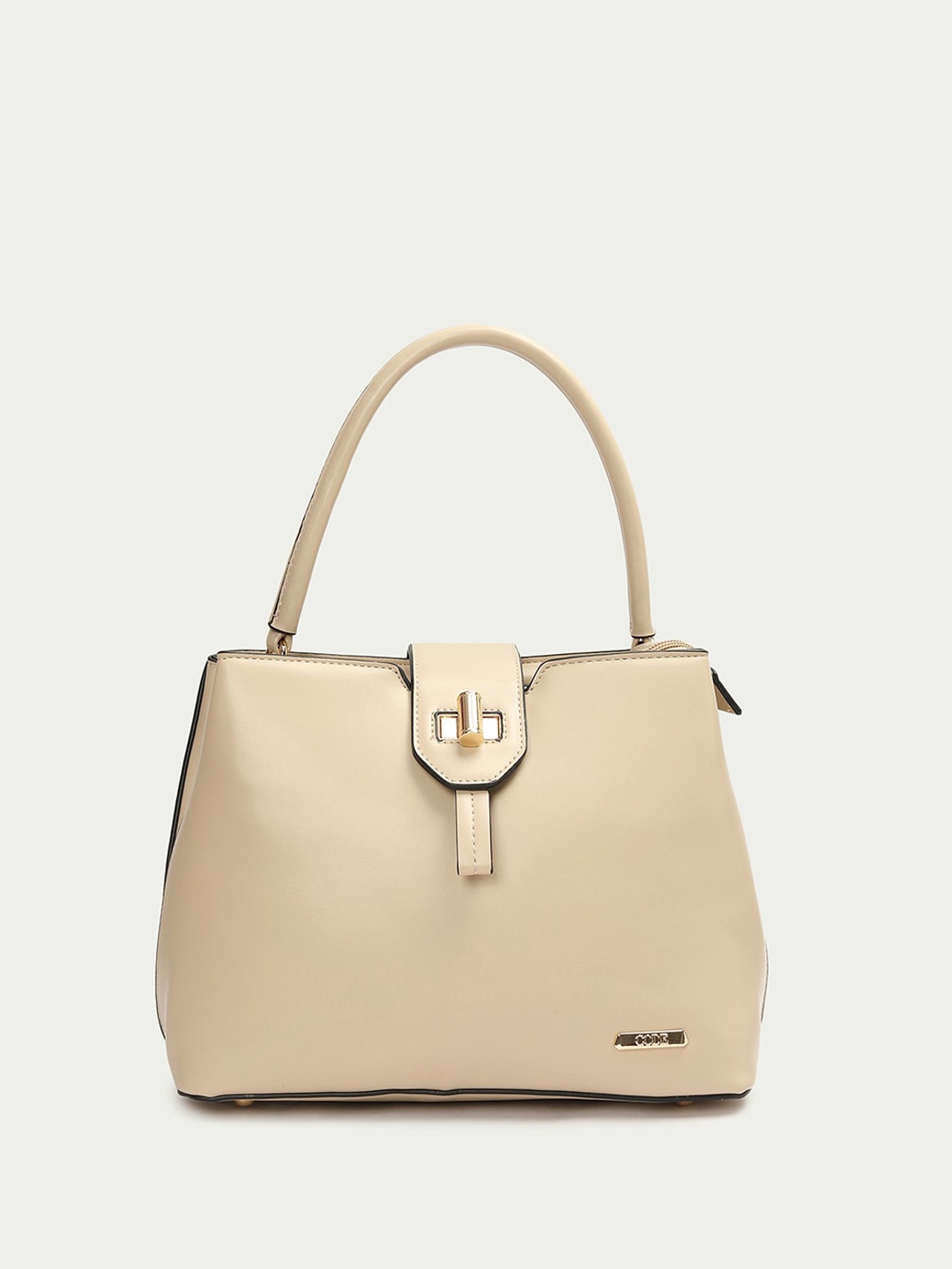 

CODE by Lifestyle PU Structured Handheld Bag, Beige