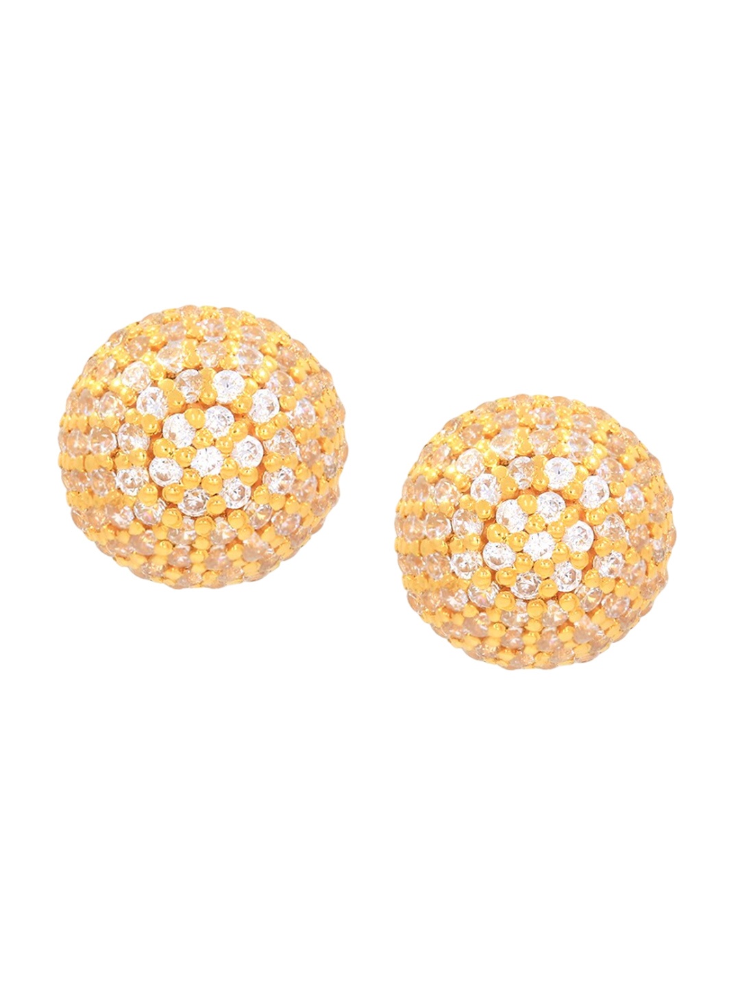 

BHIMA 22K Hallmark 916 Purity Yellow Gold Round Stone Stud