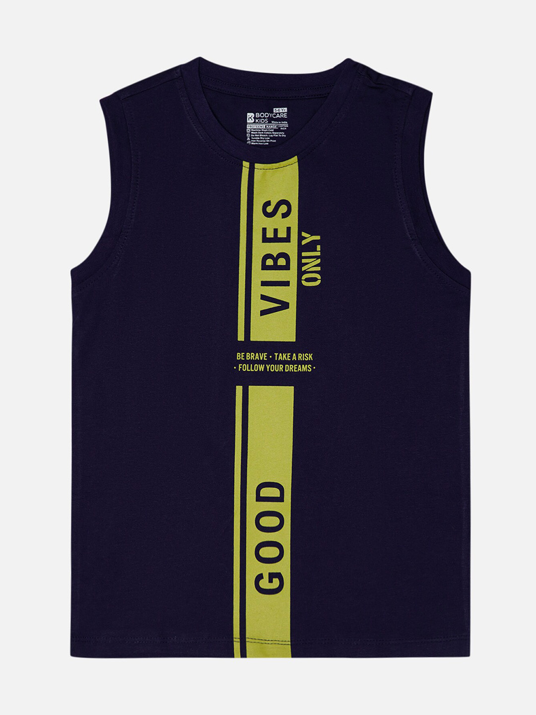 

Bodycare Boys Typography Printed Applique T-shirt, Navy blue