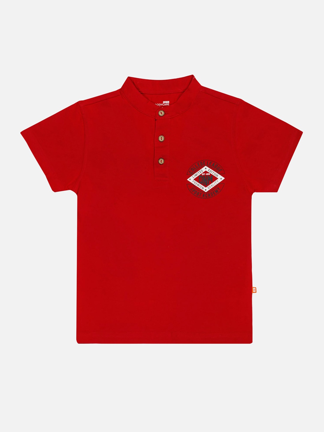 

Bodycare Boys Mandarin Collar Pockets T-shirt, Red