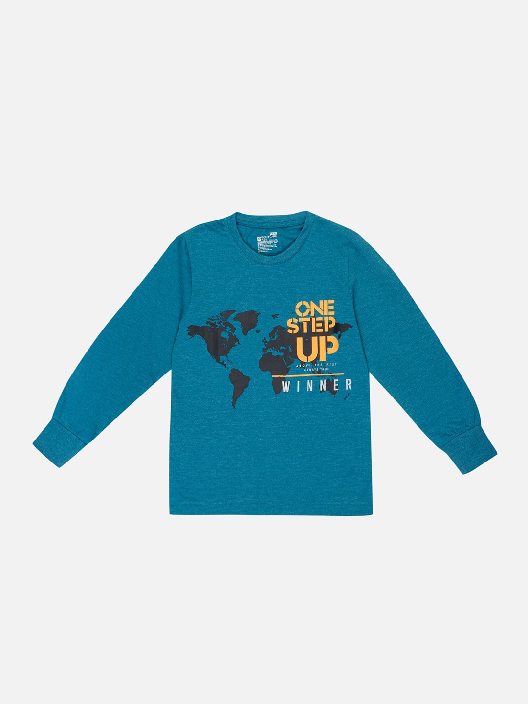 

Bodycare Boys Typography Printed Applique T-shirt, Blue