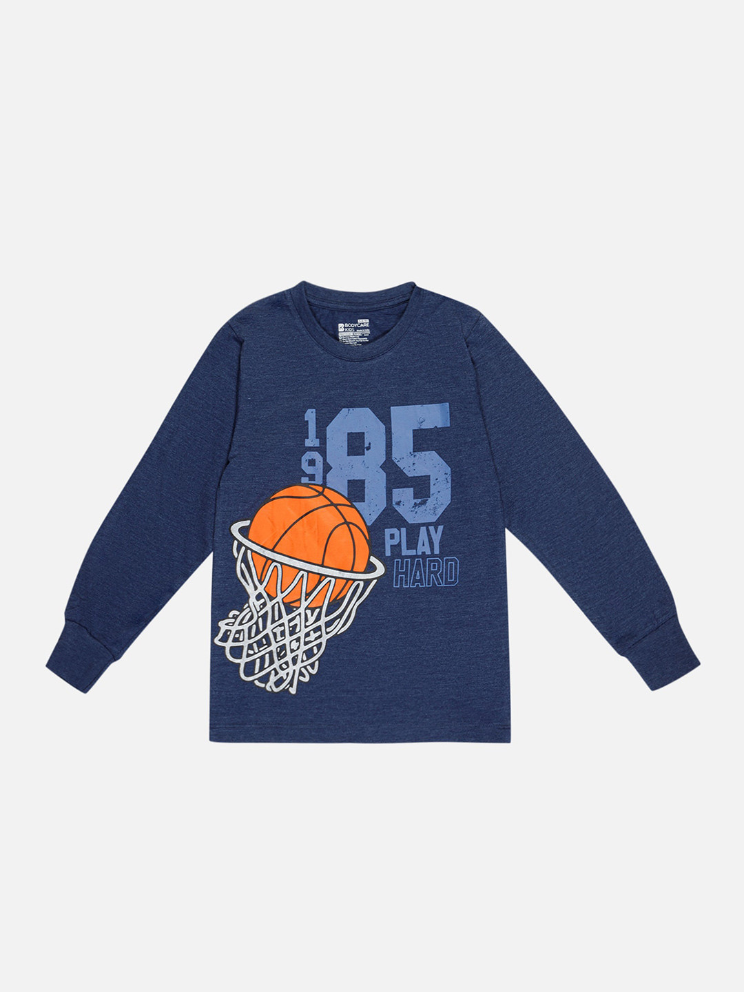 

Bodycare Boys Typography Printed Applique T-shirt, Navy blue