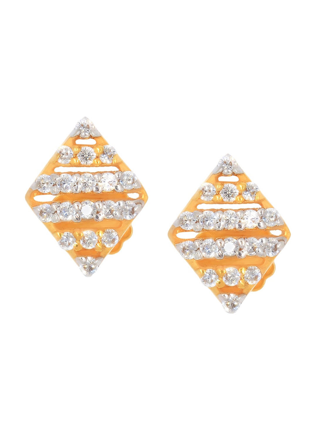 

BHIMA 22K Hallmark 916 Purity Yellow Gold Rhombus Stone Stud