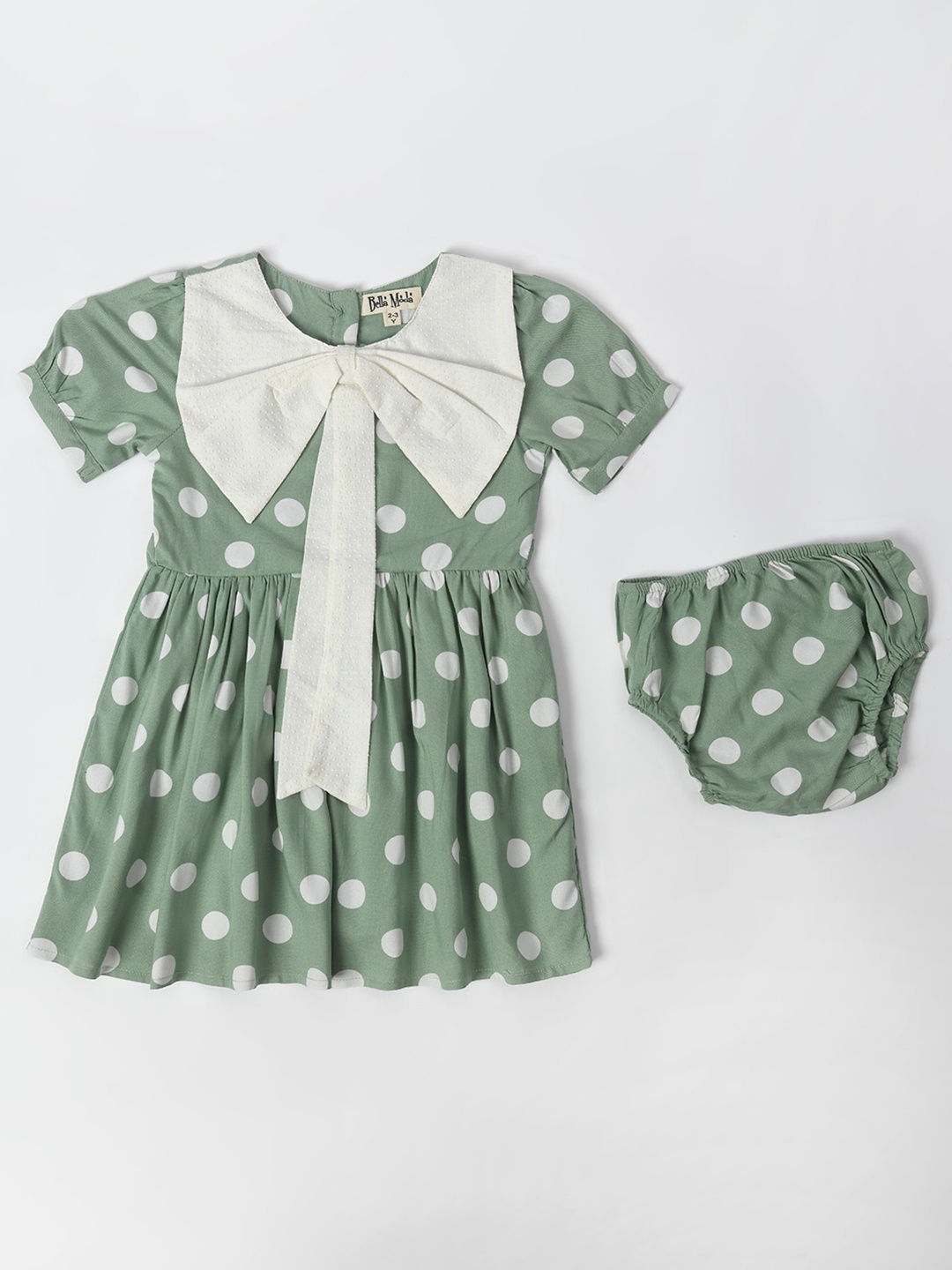 

Bella Moda Polka Dot Print Fit & Flare Dress, Sea green