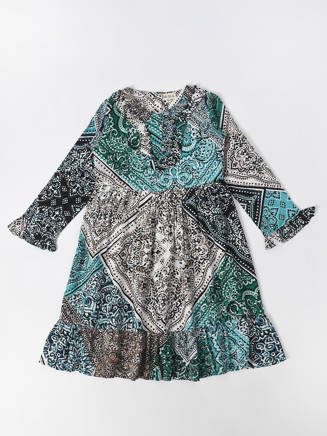 

Bella Moda Animal Print Bell Sleeve Fit & Flare Dress, Multi