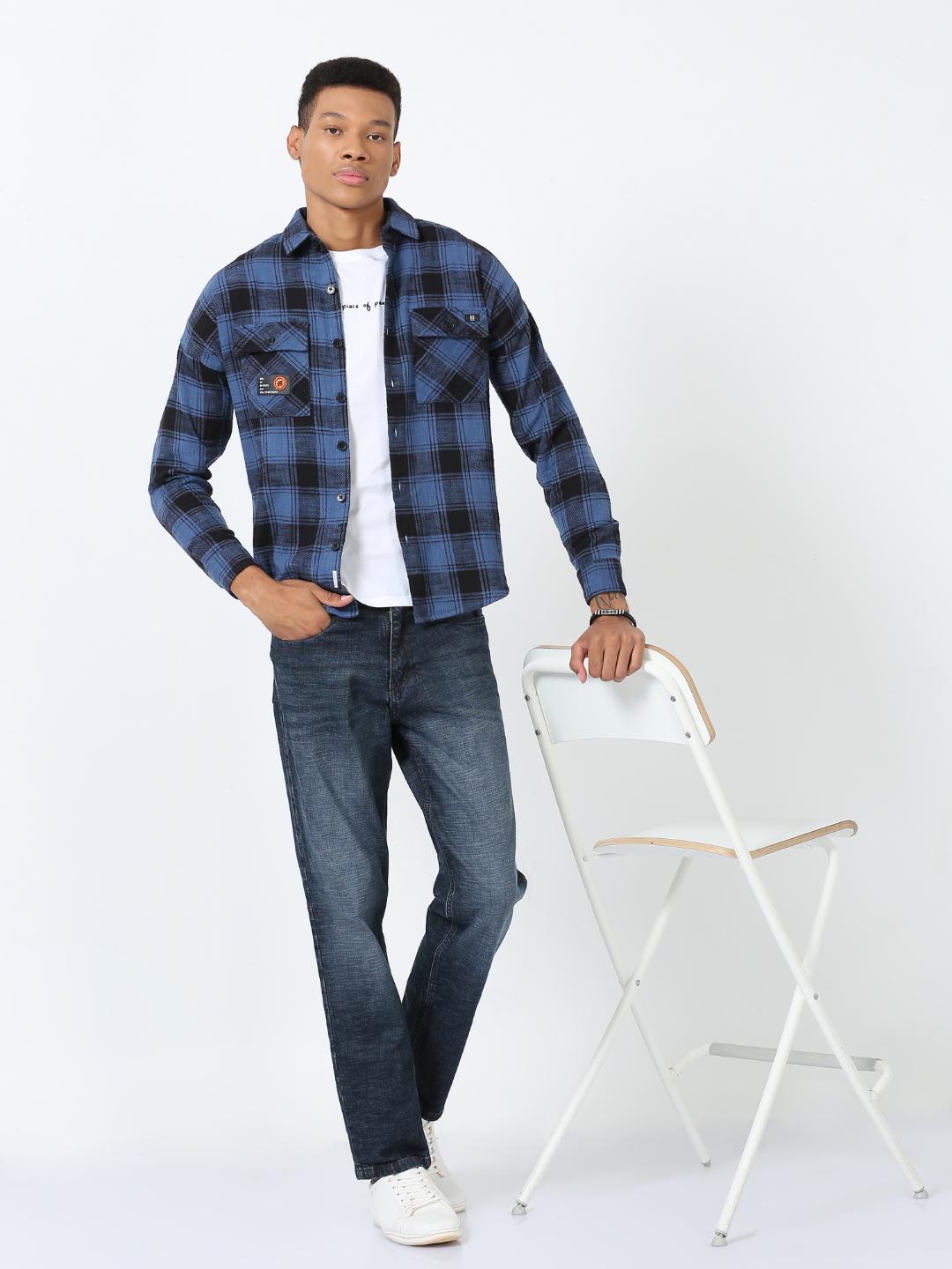 

FLY 69 Men Premium Slim Fit Opaque Checked Casual Shirt, Multi