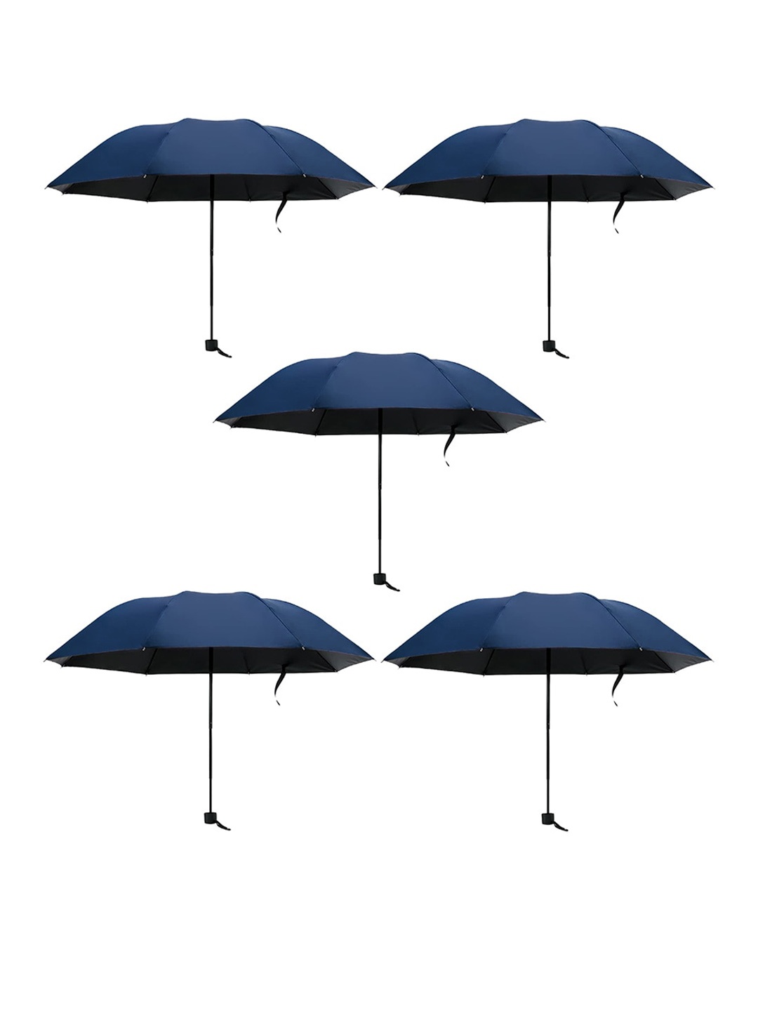 

Kuber Industries Pack Of 5 Manual 3 Fold Umbrellas, Blue