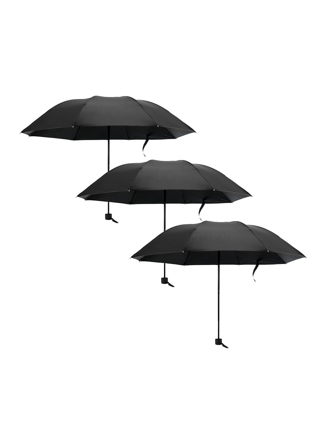 

Kuber Industries Pack Of 3 Manual 3 Fold Windproof Umbrellas, Black