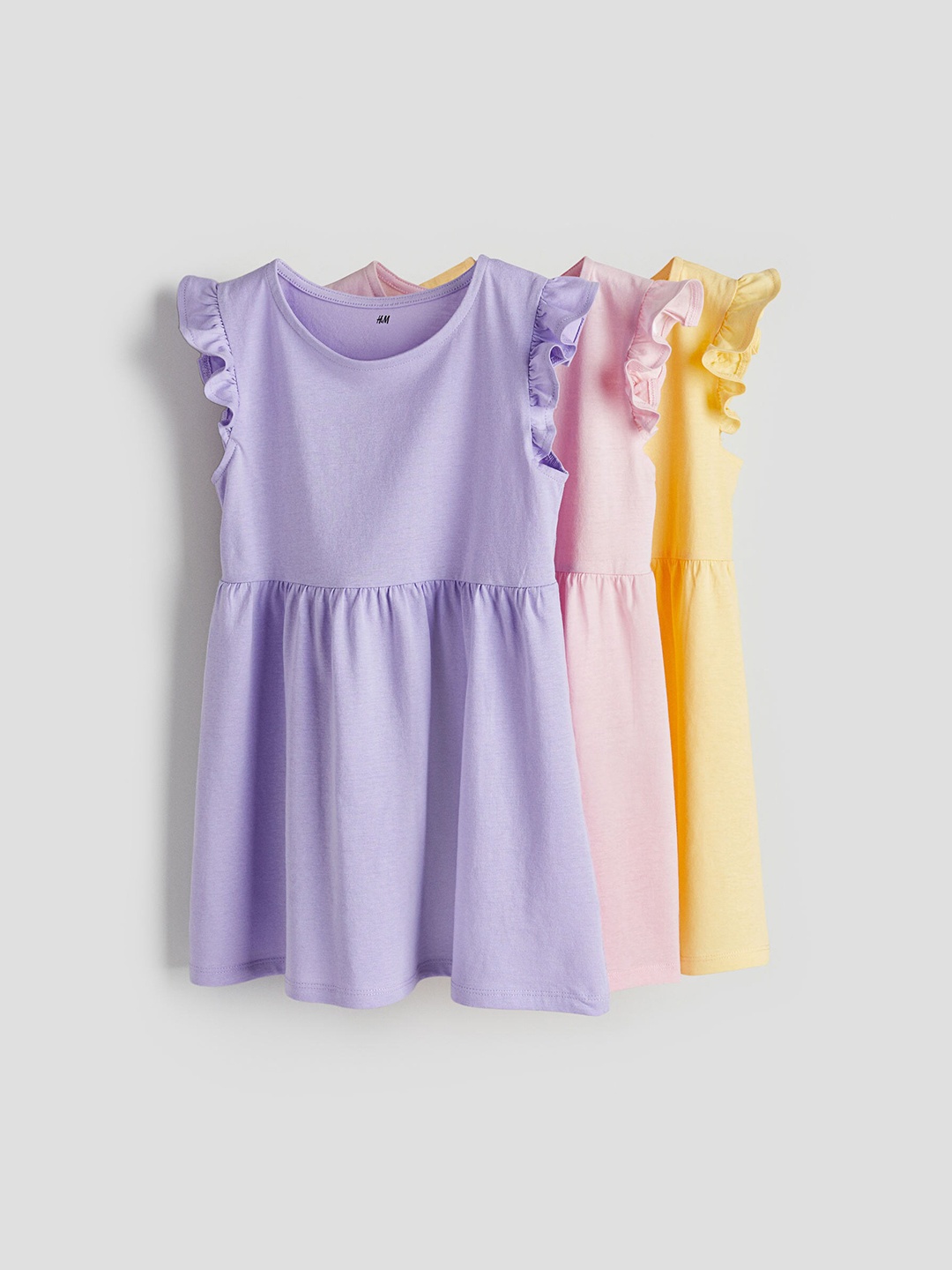

H&M Girls 3-Pack Jersey Dresses, Purple