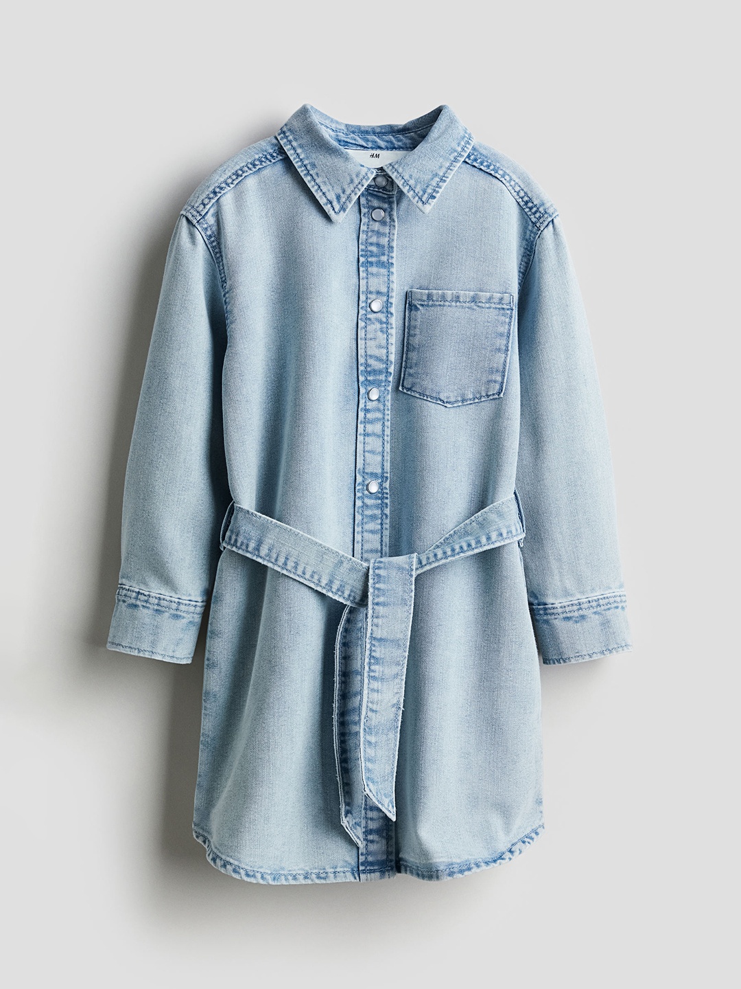 

H&M Girls Denim Shirt Dress, Blue