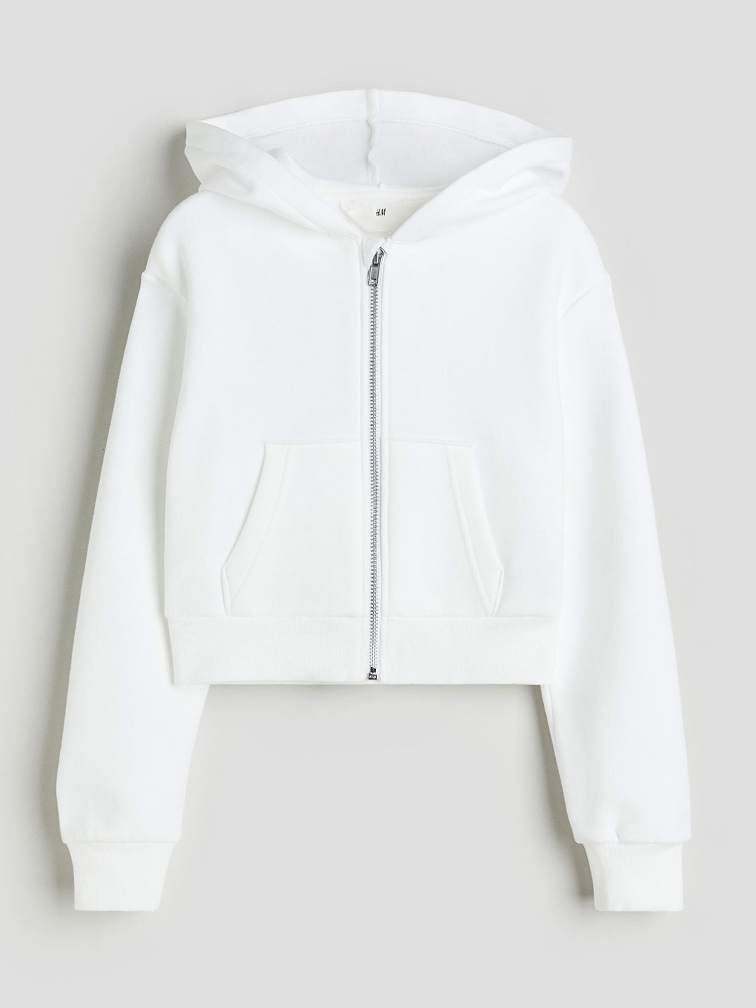 

H&M Girls Zip-Through Hoodie, White