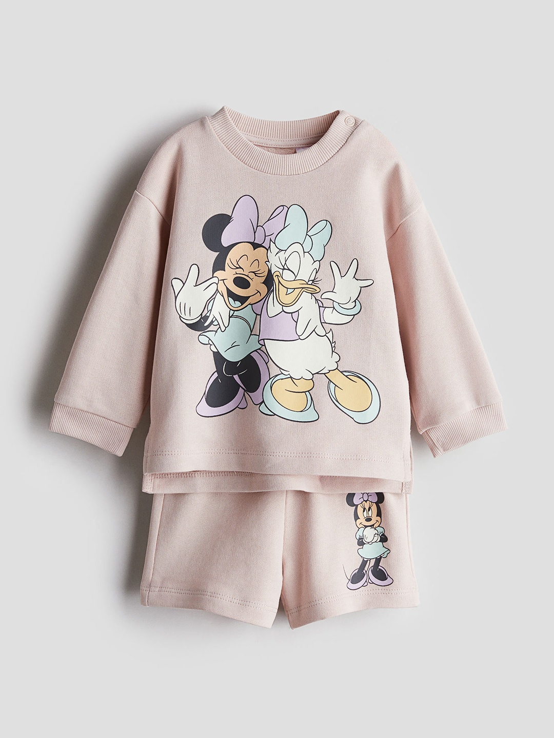 

H&M Boys Pure Cotton 2-Piece Printed Sweatshirt Set, Pink