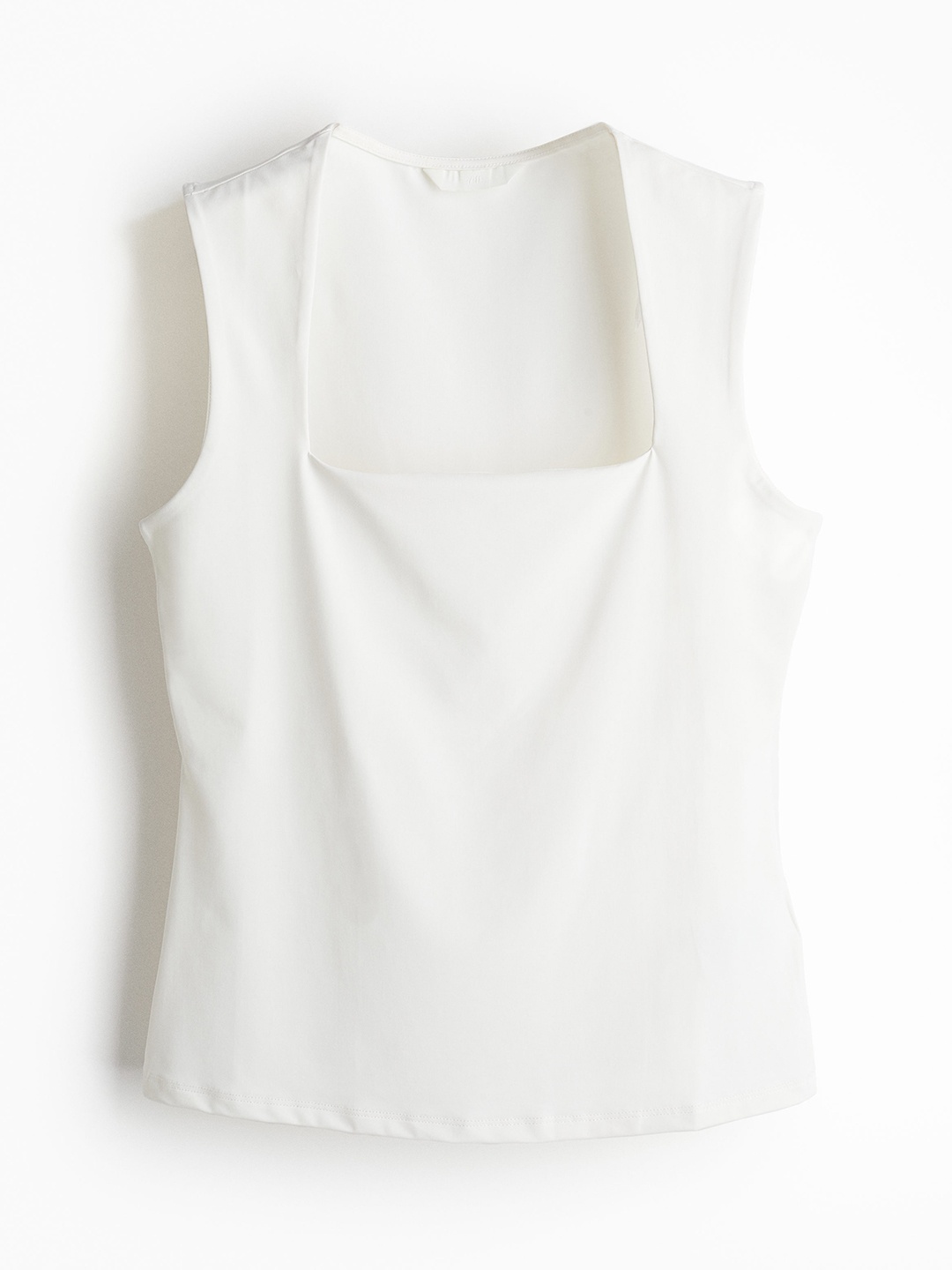 

H&M Women Square-Neck Jersey Top, White