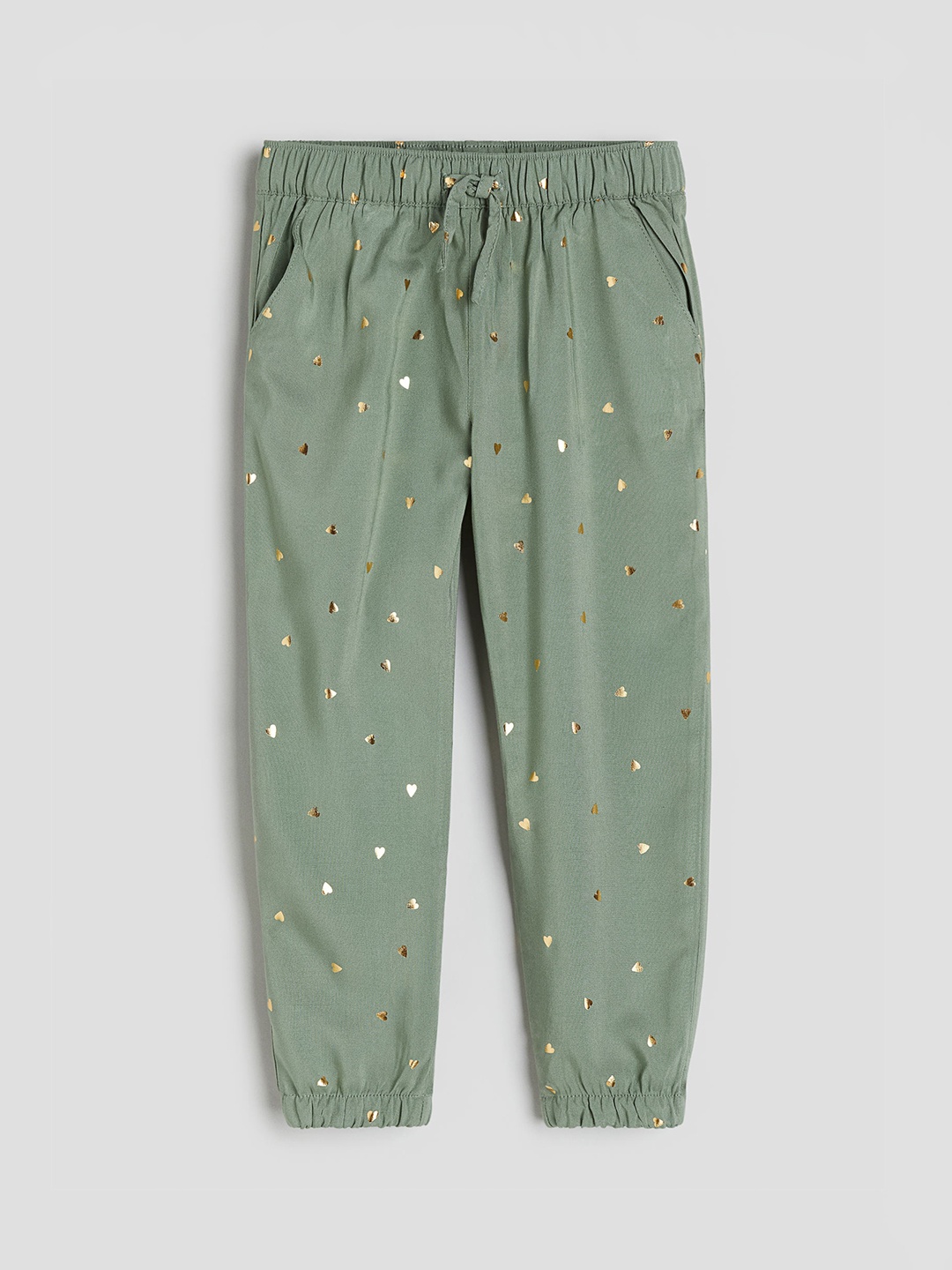 

H&M Girls Woven Joggers, Green