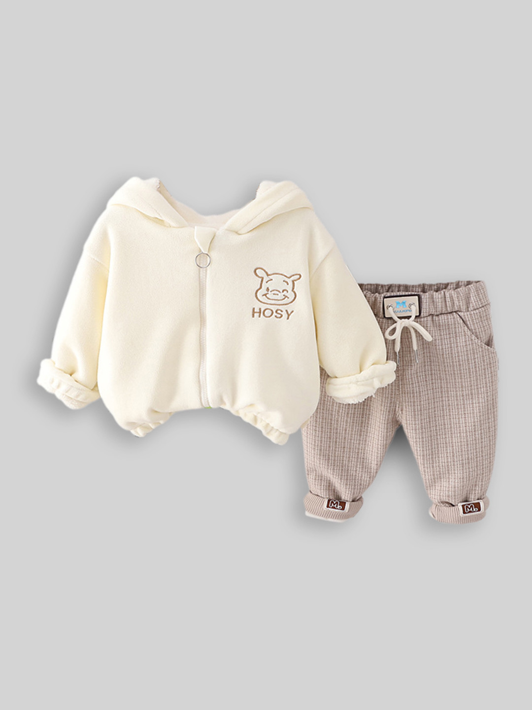 

INCLUD Girls Shirt with Trousers, Off white