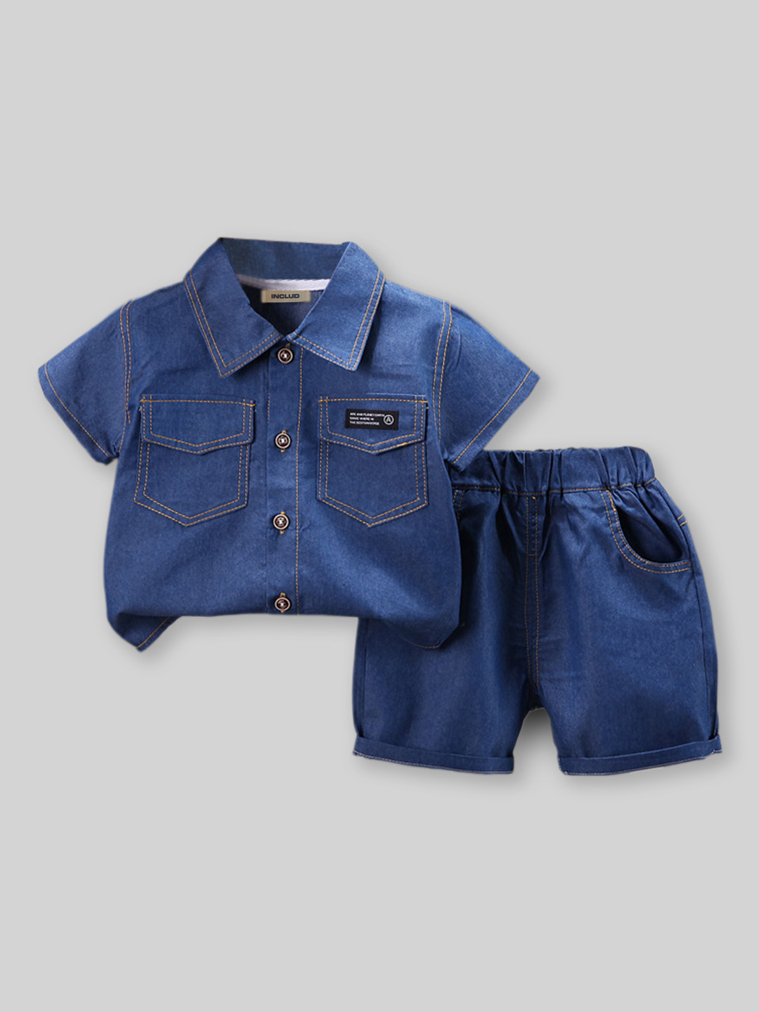 

INCLUD Girls Top with Trousers, Blue