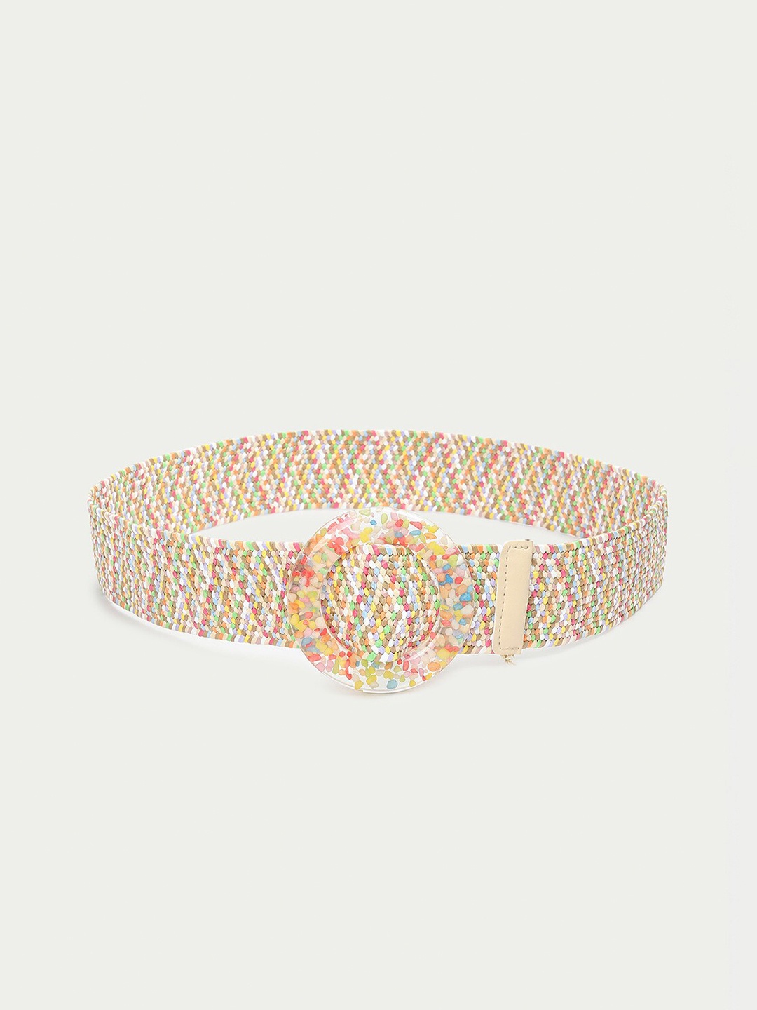 

Ginger by Lifestyle Women Woven Design Belt, Beige